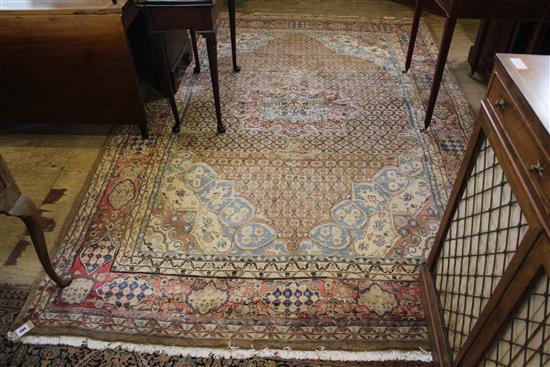 Persian rug, brown ground with central foliate medallion
